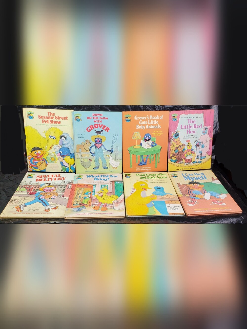Sesame Street Book Club Vintage 1980 Hard Cover Books - Lot of 8 - GUC
